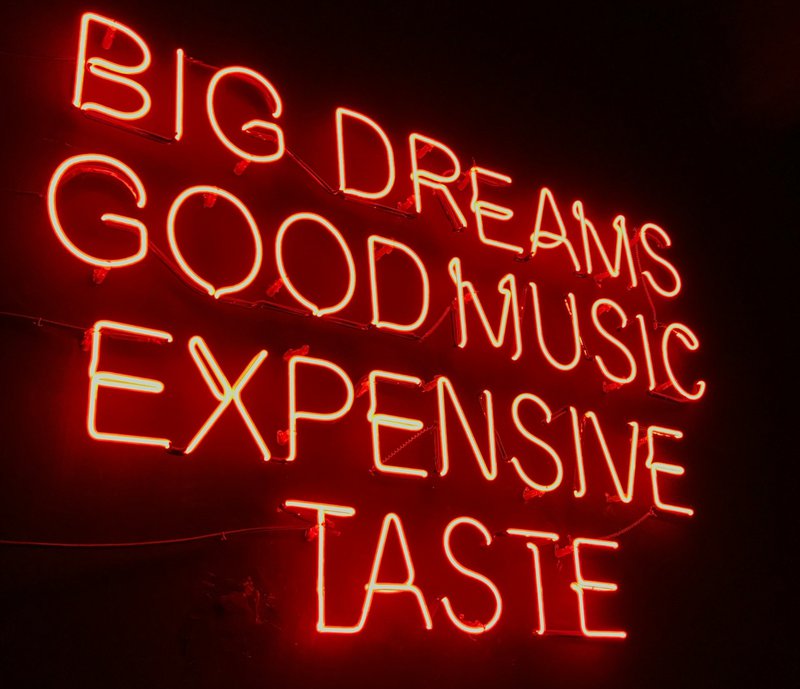red neon signs