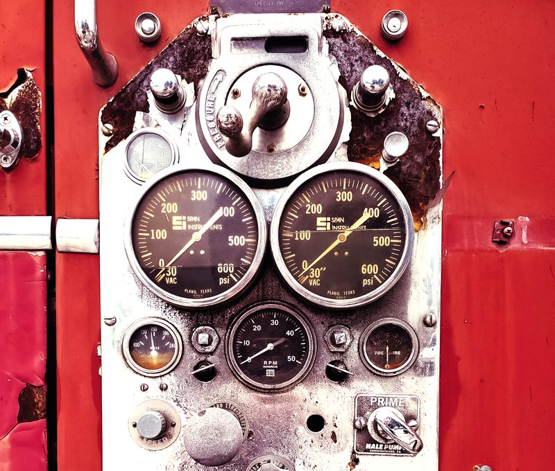 a close-up of a control panel