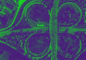 bird's eye view of freeway