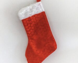 red and white santa hat