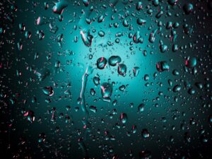 water droplets on glass panel