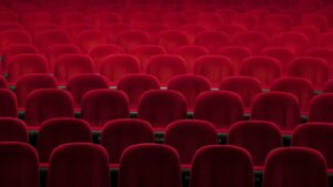 red padded theater chairs