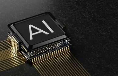 A computer chip with the letter ia printed on it