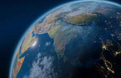 a view of the earth from space