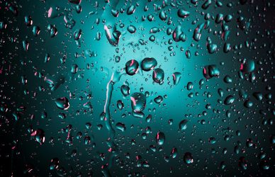 water droplets on glass panel